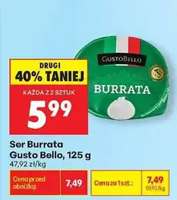 Biedronka Ser Burrata Gusto Bello , 125 g oferta