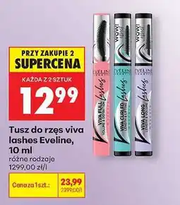 Biedronka Tusz do rzęs viva lashes Eveline, 10 ml oferta