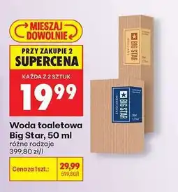 Biedronka Woda toaletowa Big Star 50 ml oferta