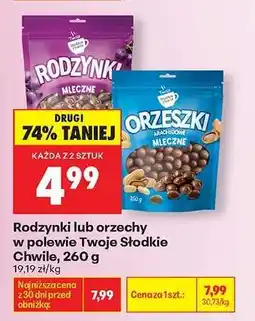 Biedronka Rodzynki lub orzechy w polewie Twoje Słodkie Chwile, 260 g oferta
