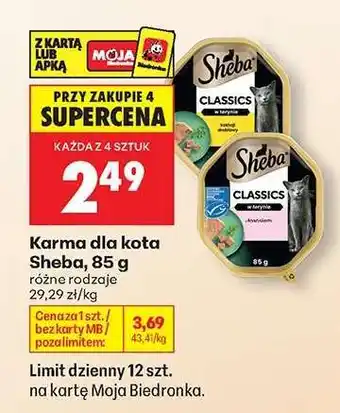Biedronka Karma dla kota Sheba, 85 g oferta