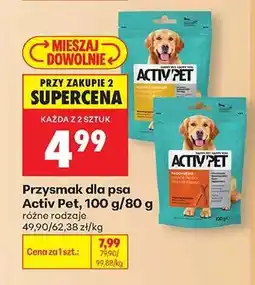 Biedronka Przysmak dla psa Activ Pet, 100 g/80 g oferta
