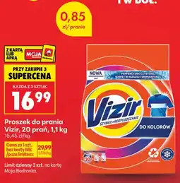 Biedronka Proszek do prania Vizir do kolorów 20 prań oferta