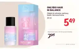 Rossmann Olejek do włosów perłowy blask i termoochrona ONLYBIO HAIR IN BALANCE oferta