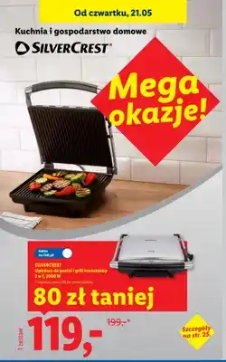 Lidl Opiekacz do panini i grill kontaktowy 2 w 1 2000W SILVERCREST oferta