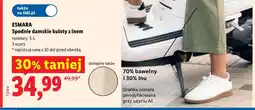Lidl Spodnie damskie kuloty z lnem ESMARA oferta