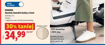 Spodnie damskie kuloty z lnem ESMARA
