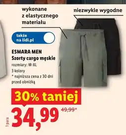 Lidl Szorty cargo męskie Esmara Men oferta