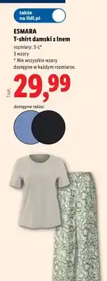 Lidl T-shirt damski z lnem ESMARA oferta