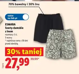 Lidl Szorty damskie z lnem ESMARA oferta