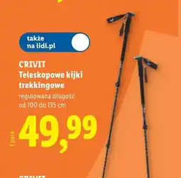 Lidl Teleskopowe kijki trekkingowe CRIVIT 100-135cm oferta