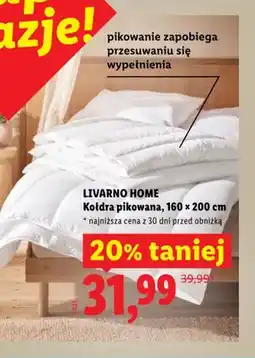 Lidl Kołdra pikowana LIVARNO HOME 160x200cm oferta