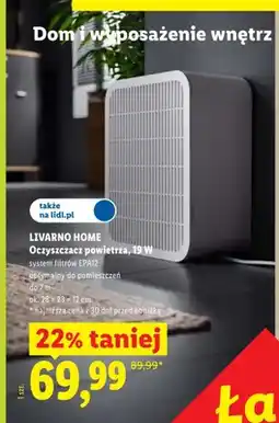 Lidl Oczyszczacz powietrza LIVARNO HOME 19W oferta