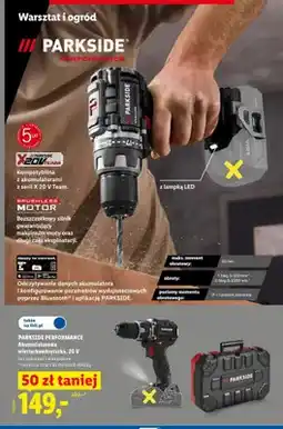 Lidl Akumulatorowa wiertarkowkrętarka PARKSIDE PERFORMANCE 20V bez ładowarki i akumulatora oferta