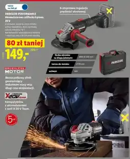 Lidl Akumulatorowa szlifierka kątowa PARKSIDE PERFORMANCE 20V oferta