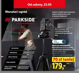 Lidl Akumulatorowy laser krzyżowy z wbudowanym akumulatorem 4V PARKSIDE PERFORMANCE oferta