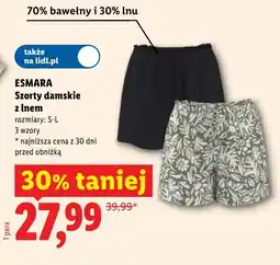 Lidl ESMARA Szorty damskie z lnem oferta