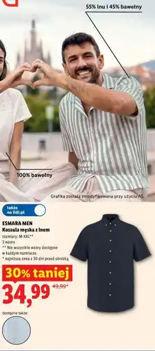 Lidl Esmara Men Koszula męska z lnem oferta