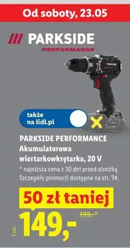Lidl Akumulatorowa wiertarkowkrętarka, 20 V oferta