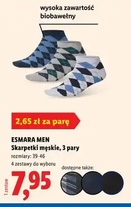 Lidl Skarpetki męskie, 3 pary oferta
