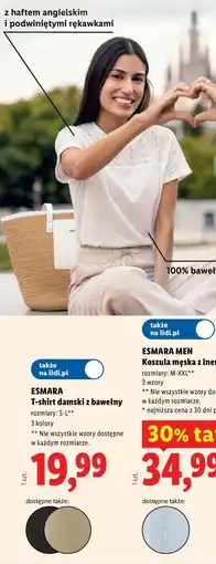 Lidl Esmara T-shirt damski z bawełny oferta