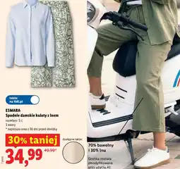 Lidl Spodnie damskie kuloty z lnem oferta