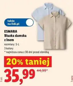 Lidl ESMARA Bluzka damska z lnem oferta