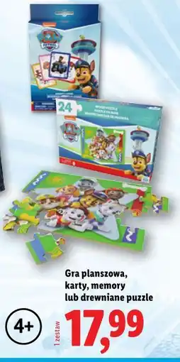 Lidl Gra planszowa, karty, memory lub drewniane puzzle oferta