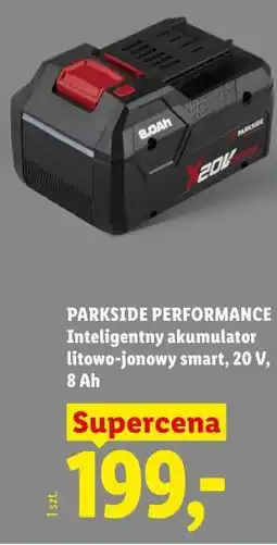 Lidl PARKSIDE PERFORMANCE Inteligentny akumulator litowo-jonowy smart, 20 V, 8 Ah oferta