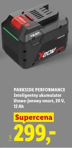 Lidl PARKSIDE PERFORMANCE Inteligentny akumulator litowo-jonowy smart, 20 V, 12 Ah oferta