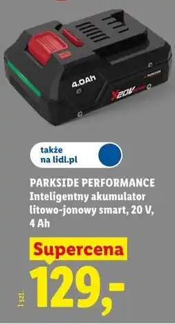 Lidl PARKSIDE PERFORMANCE Inteligentny akumulator litowo-jonowy smart, 20 V, 4 Ah oferta