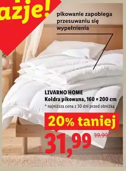 Lidl LIVARNO HOME Kołdra pikowana, 160 × 200 cm oferta