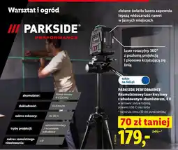Lidl PARKSIDE PERFORMANCE Akumulatorowy laser krzyżowy z wbudowanym akumlatorem, 4 V oferta