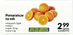 Makro Pomarańcze na sok Egipt oferta