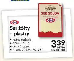 Makro Ser żółty Gouda plastry Mlekovita oferta