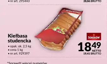 Makro Kiełbasa studencka Sokołów oferta