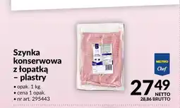Makro Szynka konserwowa z łopatką plastry METRO Chef oferta