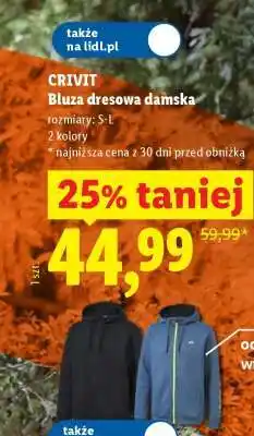 Lidl CRIVIT Bluza dresowa damska oferta