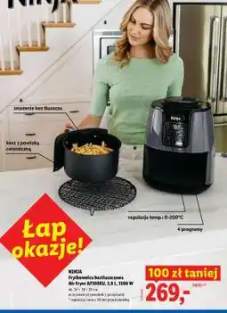 Lidl NINJA Frytkownica beztłuszczowa Air Fryer AF100EU oferta