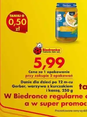 Gerber, warzywa z kurczakiem i kaszą, 250 g