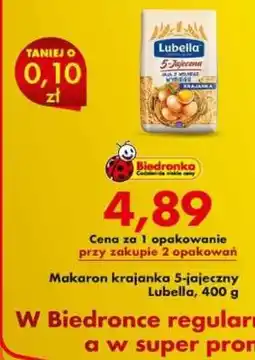 Biedronka Makaron krajanka 5-jajeczny Lubella, 400 g oferta
