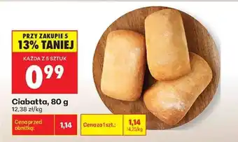 Biedronka Ciabatta 80 g oferta
