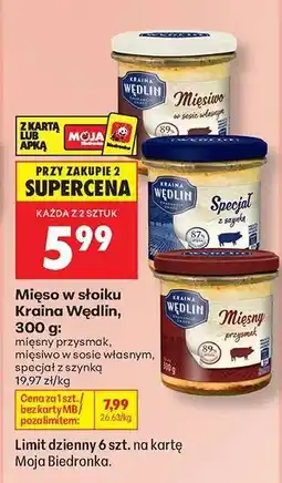 Biedronka Mięso w słoiku Kraina Wędlin, 300 g oferta