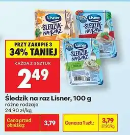 Biedronka Śledzik na raz Lisner, 100 g oferta