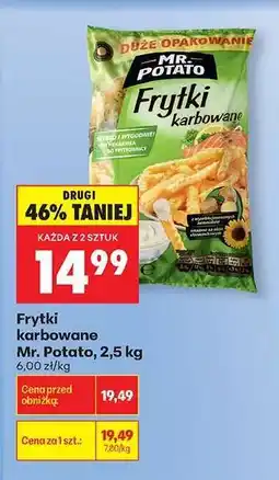 Biedronka Frytki karbowane Mr. Potato 2,5 kg oferta