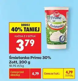 Biedronka Śmietanka Primo 30 Zott , 200 g oferta
