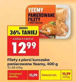 Biedronka Filety z piersi kurczaka panierowane Yeemy, 400 g oferta