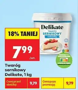 Biedronka Twaróg sernikowy Delikate, 1 kg oferta