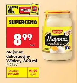 Biedronka Majonez dekoracyjny Winiary 800 ml oferta