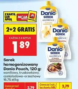 Biedronka Serek homogenizowany Danio Pouch, 120 g oferta